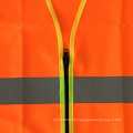 ANSI zipper reflective safety vest with quality reflective tape